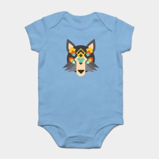 Tribal Ethnic Wolf Baby Bodysuit